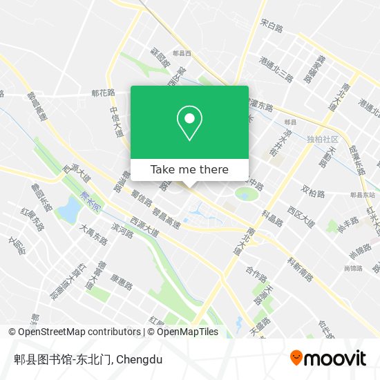 郫县图书馆-东北门 map