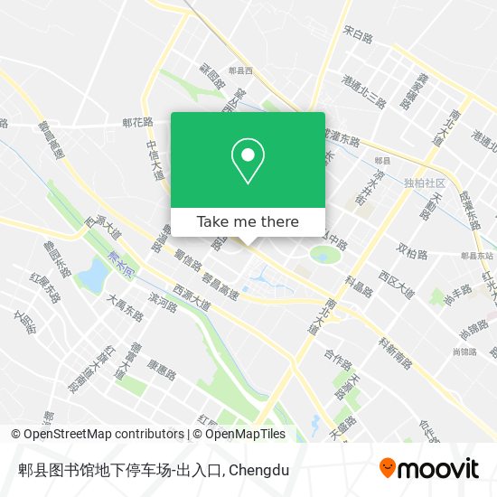 郫县图书馆地下停车场-出入口 map