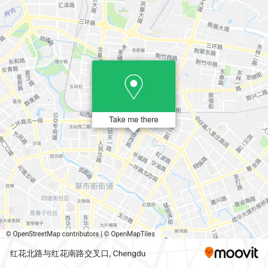 红花北路与红花南路交叉口 map