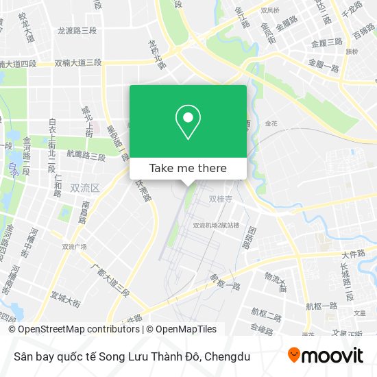 Sân bay quốc tế Song Lưu Thành Đô map