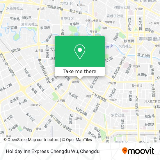 Holiday Inn Express Chengdu Wu map