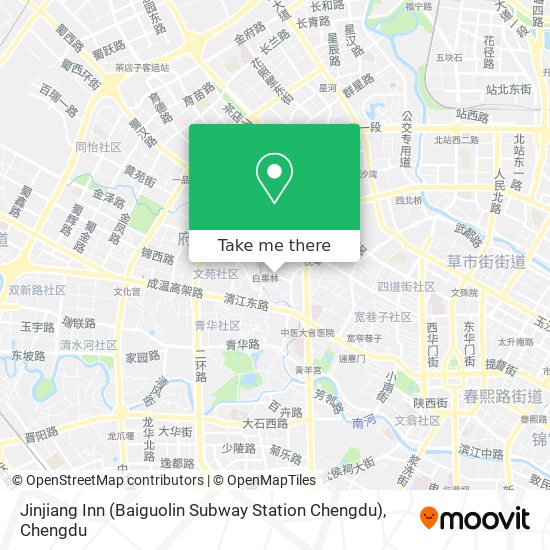 Jinjiang Inn (Baiguolin Subway Station Chengdu) map