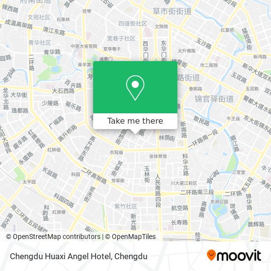 Chengdu Huaxi Angel Hotel map