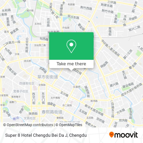 Super 8 Hotel Chengdu Bei Da J map