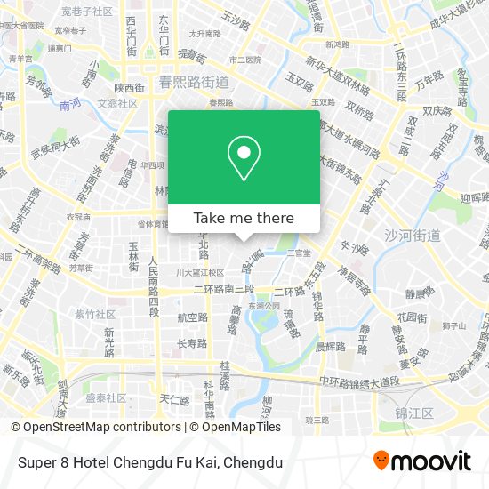 Super 8 Hotel Chengdu Fu Kai map