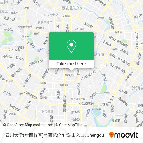 四川大学(华西校区)华西苑停车场-出入口 map