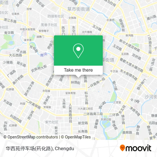 华西苑停车场(药化路) map