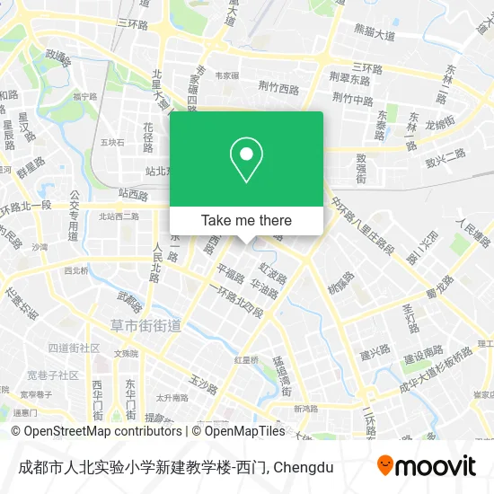 成都市人北实验小学新建教学楼-西门 map