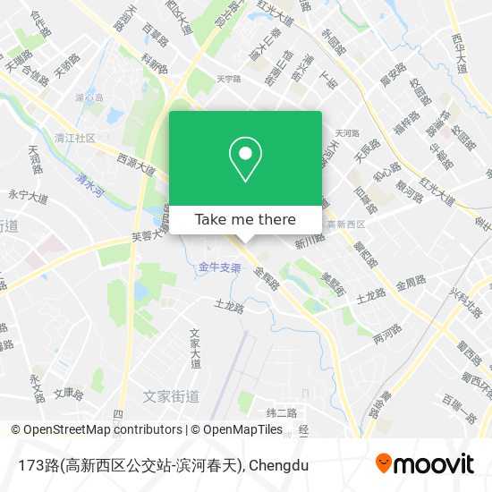 173路(高新西区公交站-滨河春天) map