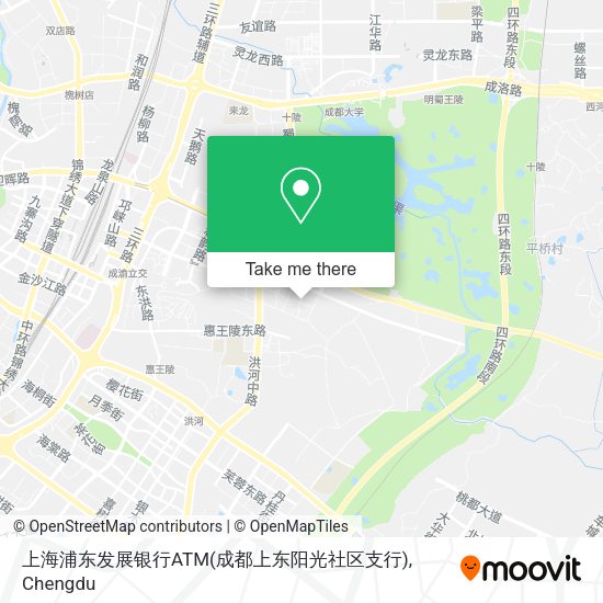 上海浦东发展银行ATM(成都上东阳光社区支行) map