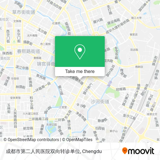 成都市第二人民医院双向转诊单位 map