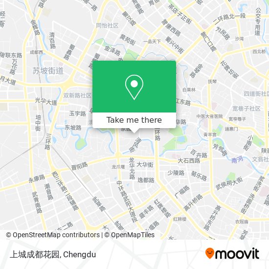 上城成都花园 map