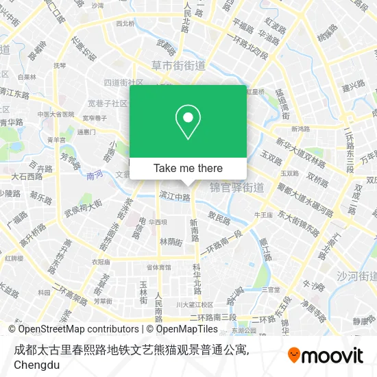 成都太古里春熙路地铁文艺熊猫观景普通公寓 map