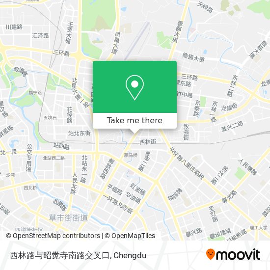 西林路与昭觉寺南路交叉口 map