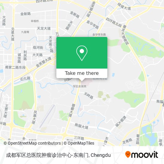 成都军区总医院肿瘤诊治中心-东南门 map