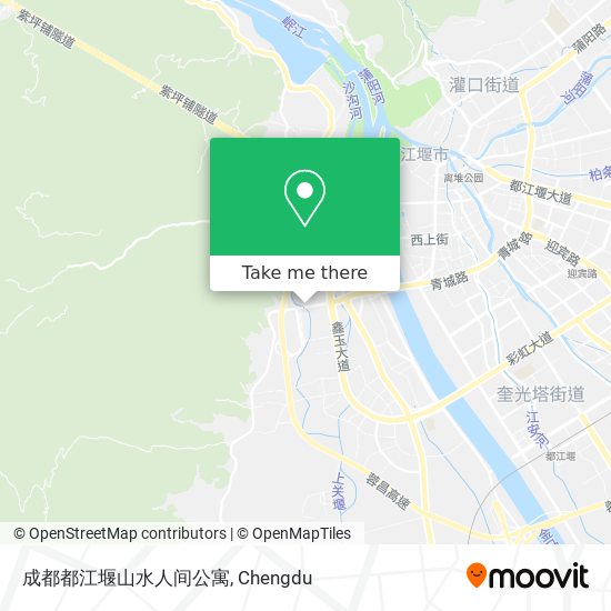 成都都江堰山水人间公寓 map