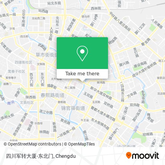 四川军转大厦-东北门 map