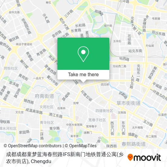 成都成都童梦蓝海春熙路IFS新南门地铁普通公寓(乡农市街店) map