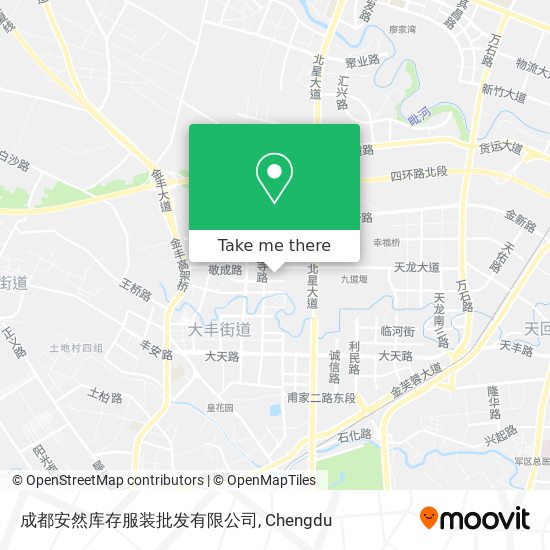 成都安然库存服装批发有限公司 map