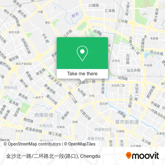金沙北一路/二环路北一段(路口) map