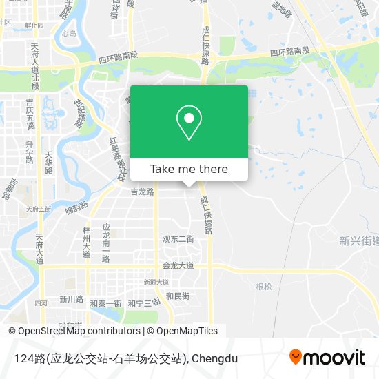 124路(应龙公交站-石羊场公交站) map