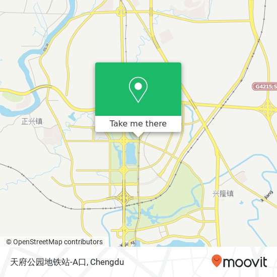 天府公园地铁站-A口 map