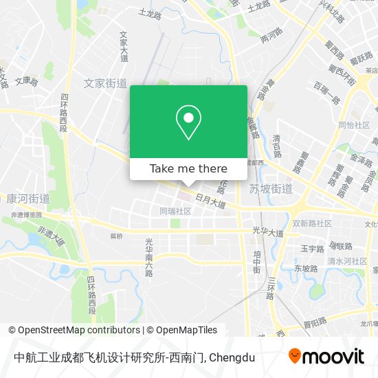 中航工业成都飞机设计研究所-西南门 map