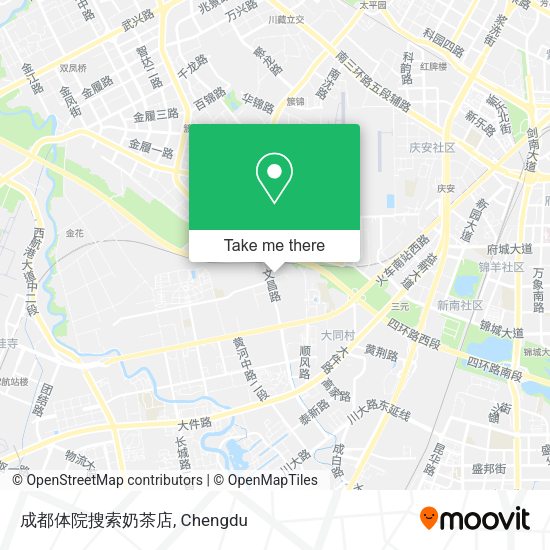 成都体院搜索奶茶店 map