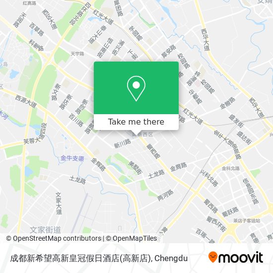 成都新希望高新皇冠假日酒店(高新店) map