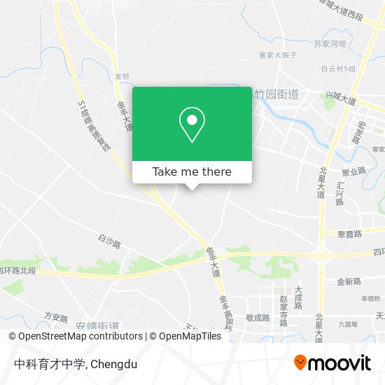 中科育才中学 map