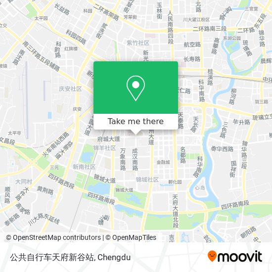 公共自行车天府新谷站 map