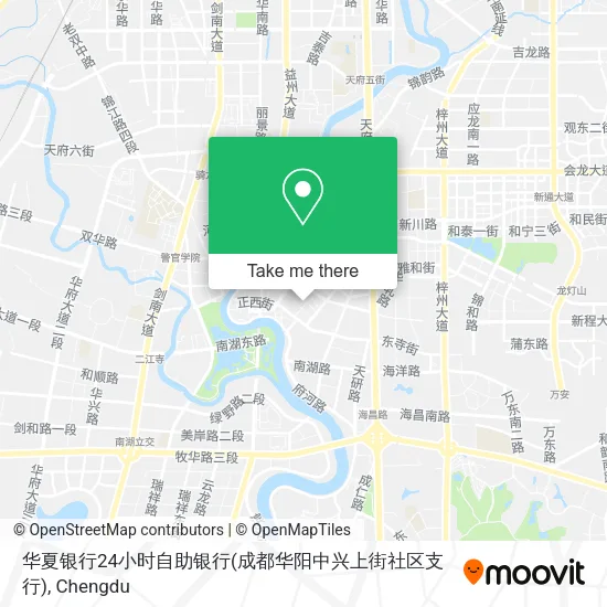 华夏银行24小时自助银行(成都华阳中兴上街社区支行) map
