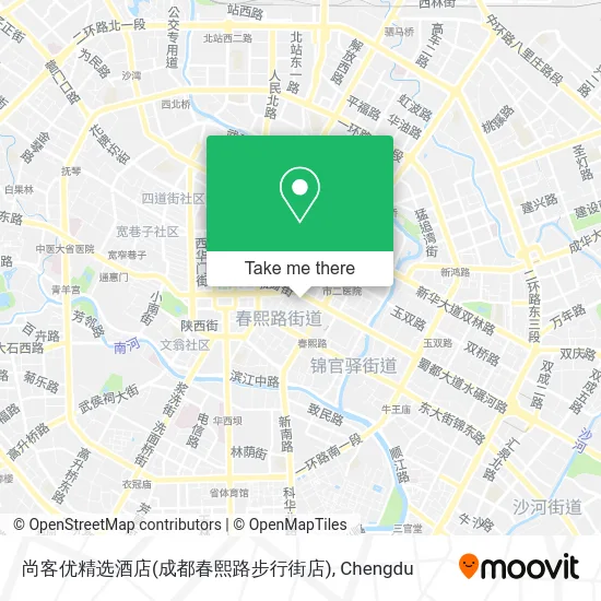 尚客优精选酒店(成都春熙路步行街店) map