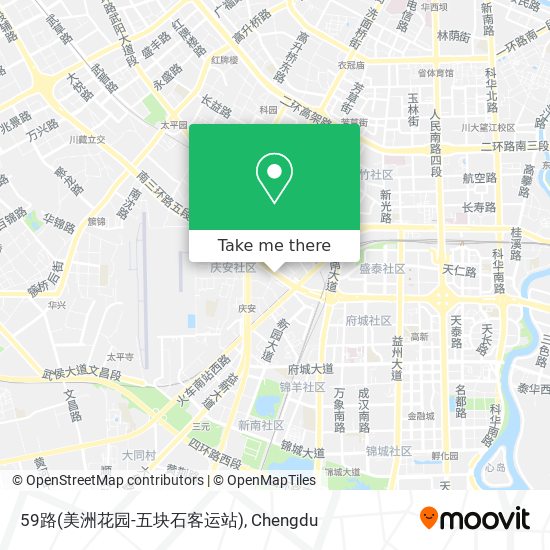 59路(美洲花园-五块石客运站) map