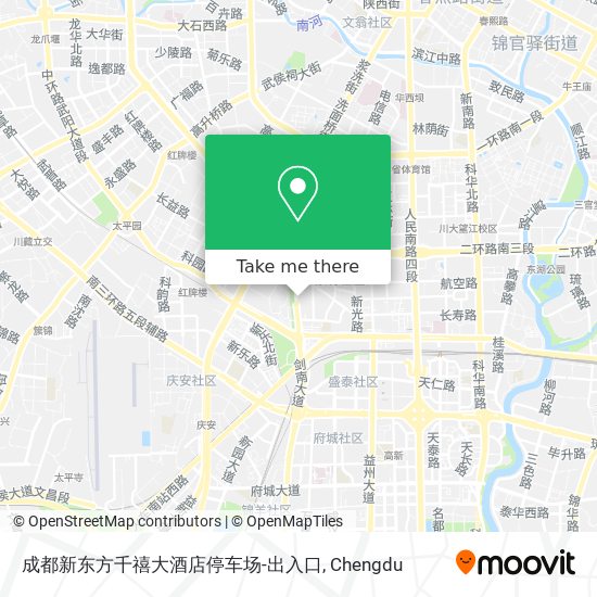 成都新东方千禧大酒店停车场-出入口 map