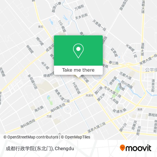 成都行政学院(东北门) map