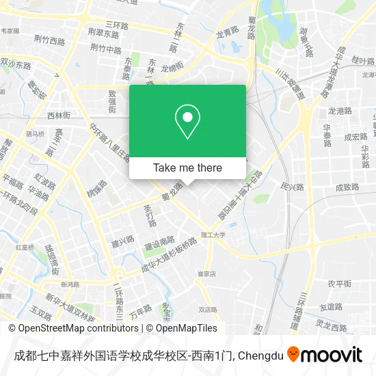 成都七中嘉祥外国语学校成华校区-西南1门 map
