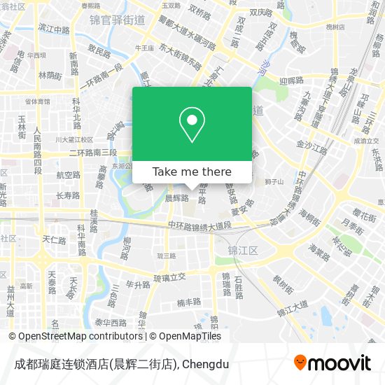 成都瑞庭连锁酒店(晨辉二街店) map