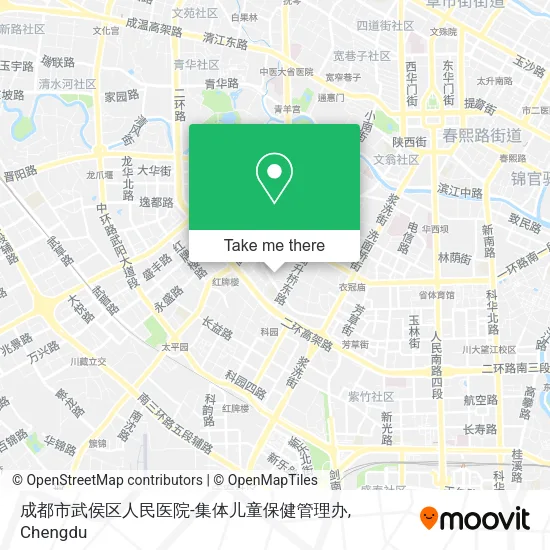 成都市武侯区人民医院-集体儿童保健管理办 map