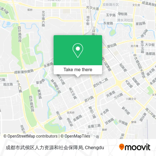成都市武侯区人力资源和社会保障局 map