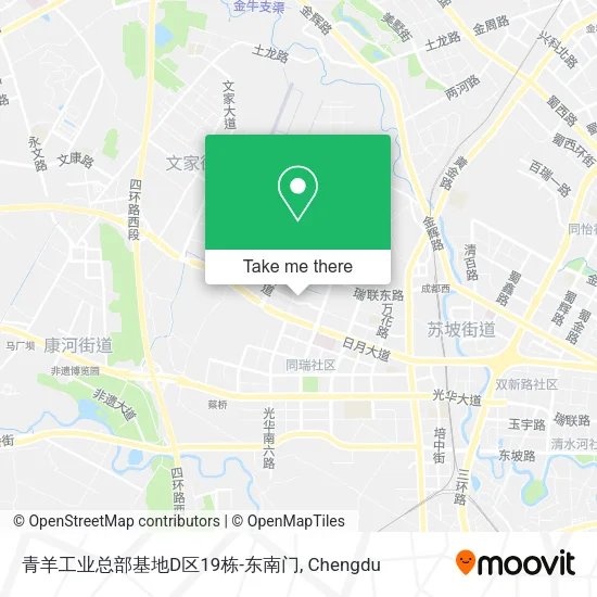 青羊工业总部基地D区19栋-东南门 map