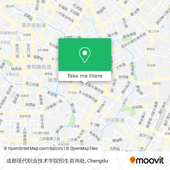 成都现代职业技术学院招生咨询处 map