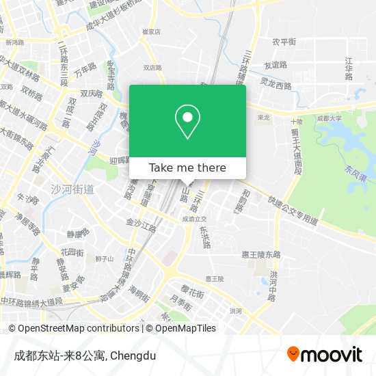 成都东站-来8公寓 map