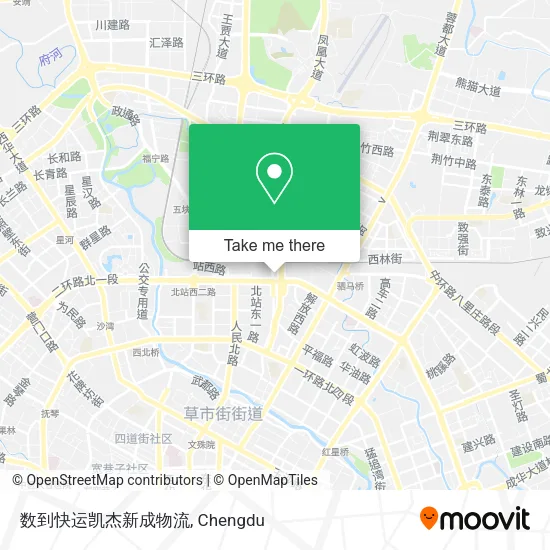 数到快运凯杰新成物流 map