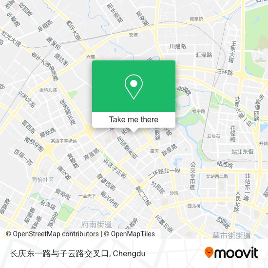 长庆东一路与子云路交叉口 map