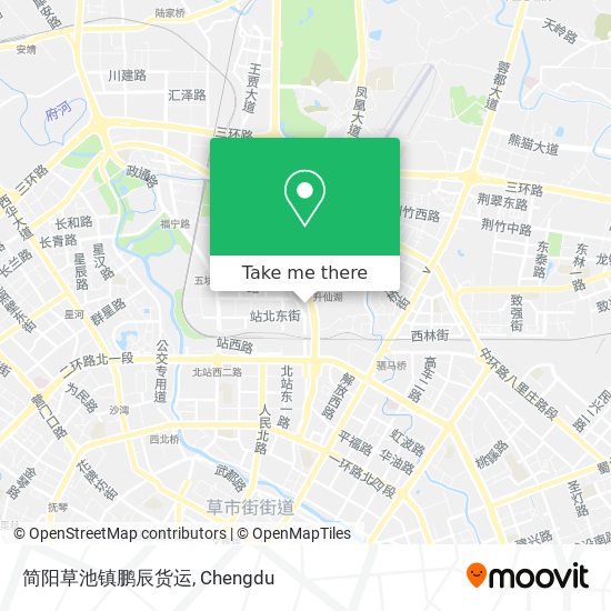 简阳草池镇鹏辰货运 map