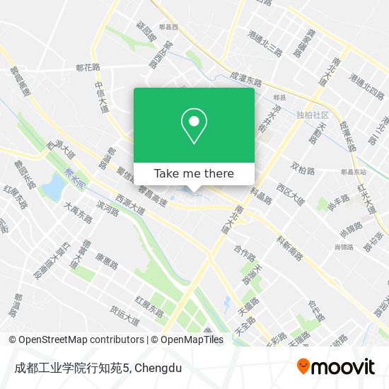 成都工业学院行知苑5 map