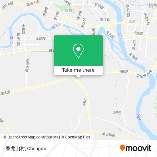 香龙山村 map