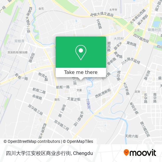 四川大学江安校区商业步行街 map