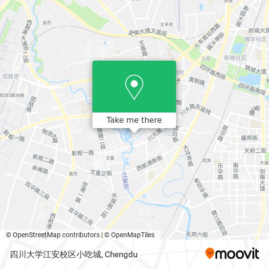 四川大学江安校区小吃城 map